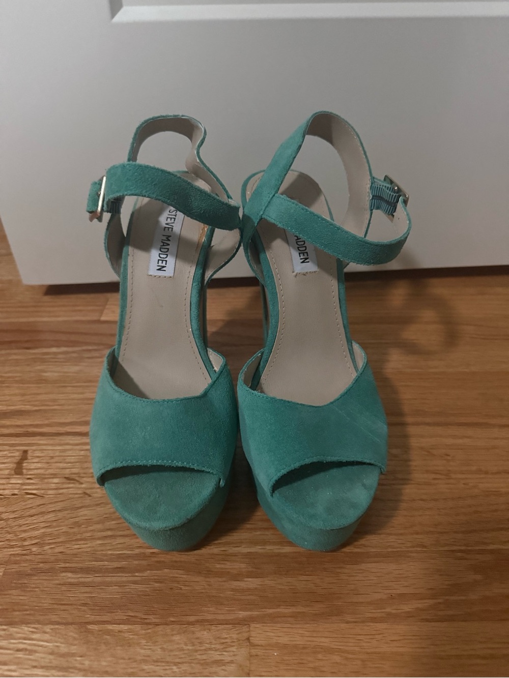 Teal Steve Madden Platform Heels